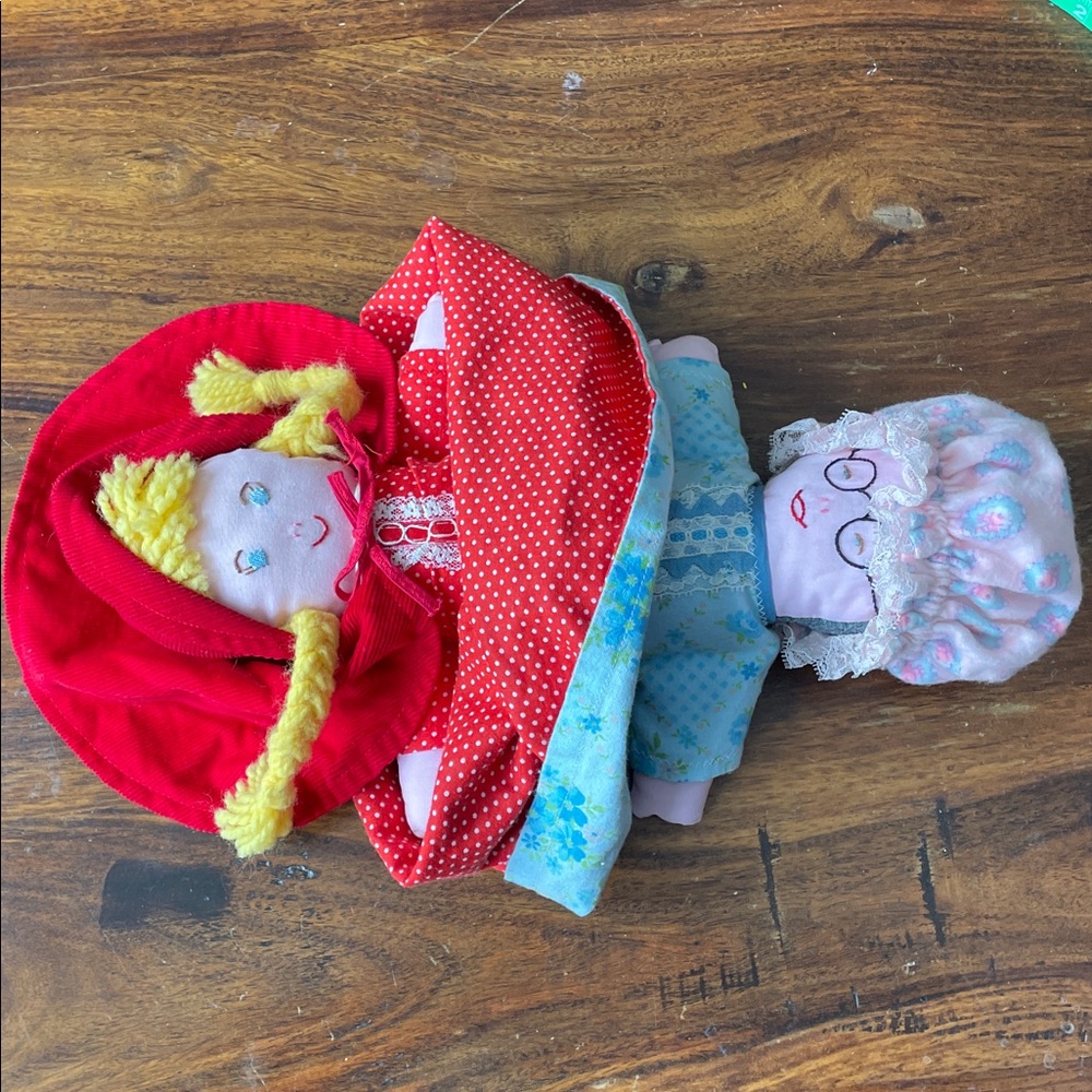 Vintage Topsy Turvy Little Red Riding Hood 3-in-1 Handmade Doll